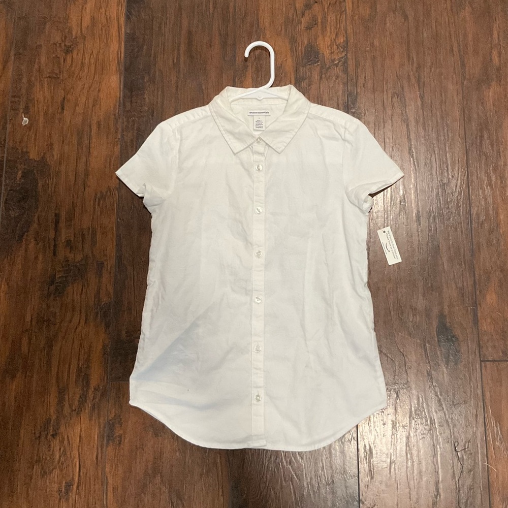 White Tee With Buttons!